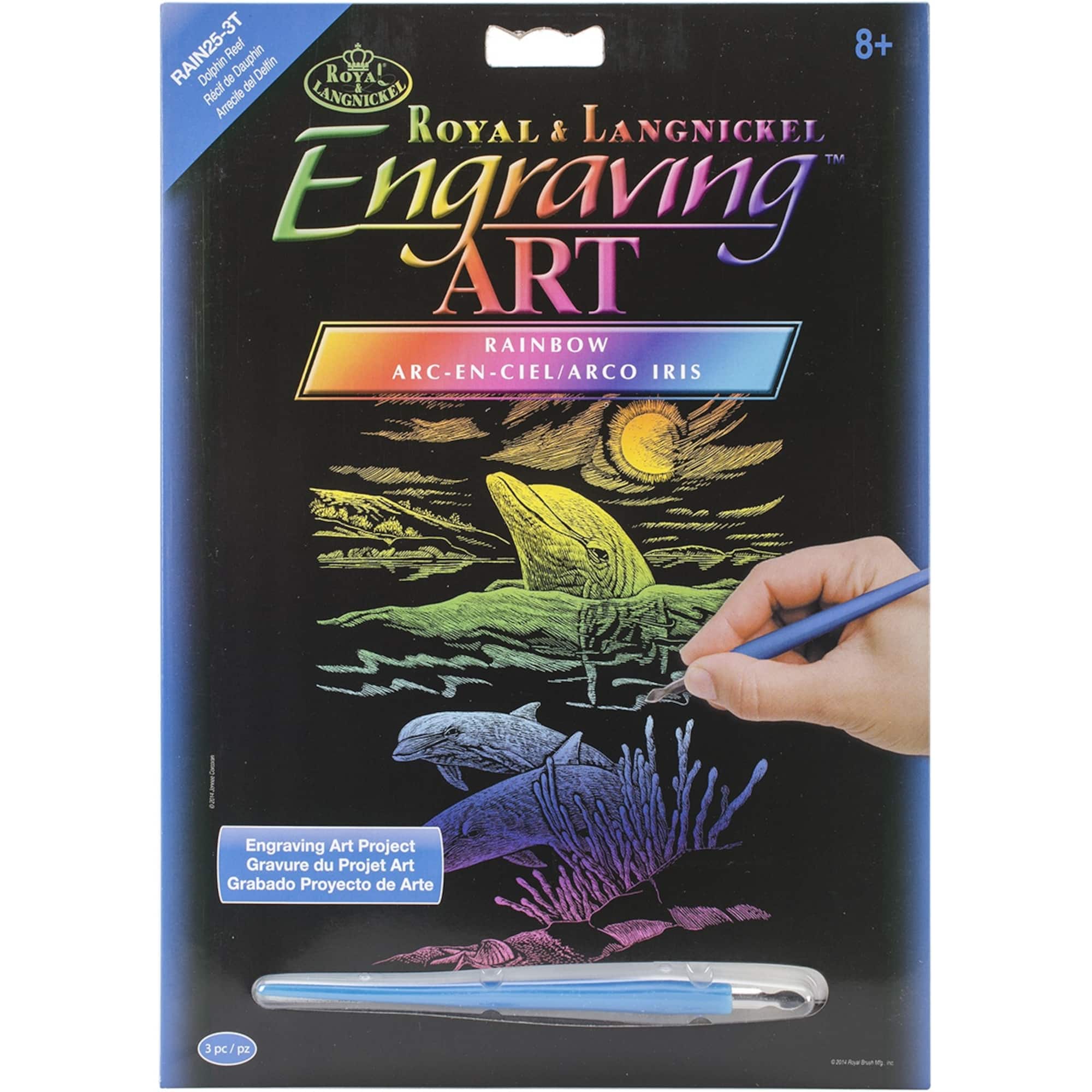 Royal & Langnickel® Engraving Art™ Dolphin Reef Rainbow Foil Kit